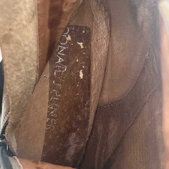 Donald J Pliner Taupe Leather Volt Snakeskin Ankle Booties Size 8 Women's - Picture 11 of 11